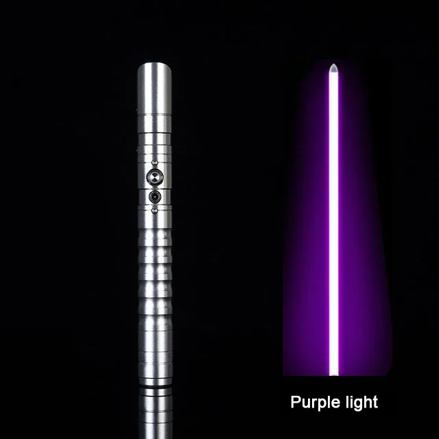 SilverHD purple Светильник Jedi Sith, металлический меч, лазерный маскарадный светильник, сабельные игрушки, светящийся подарок для детей, светильник для улицы, креативные войны, игрушки, палка, меч - Цвет: SilverHD purple