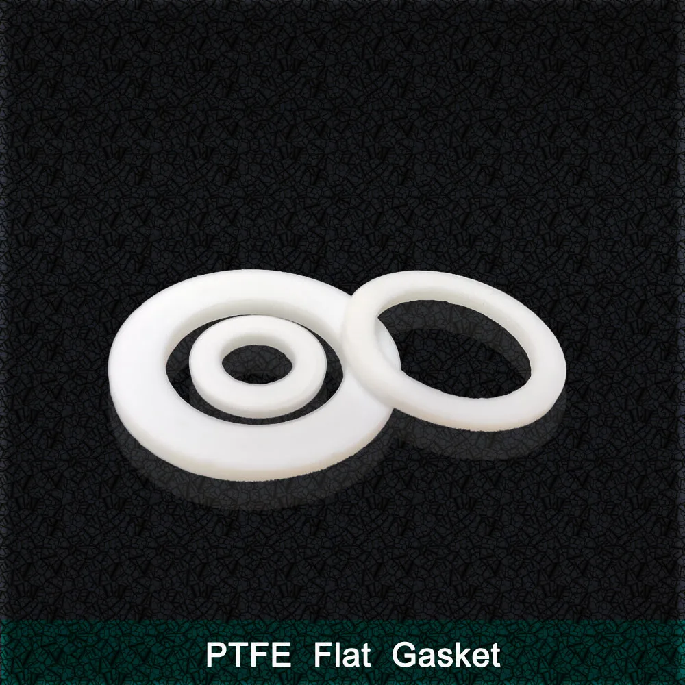 

PTFE Flat Gasket 1/2'' 1'' DN15/20/25/32/40/50/80 PTFE Washer Resistant to High&Low Temperature Corrosion Anti-aging For Flange