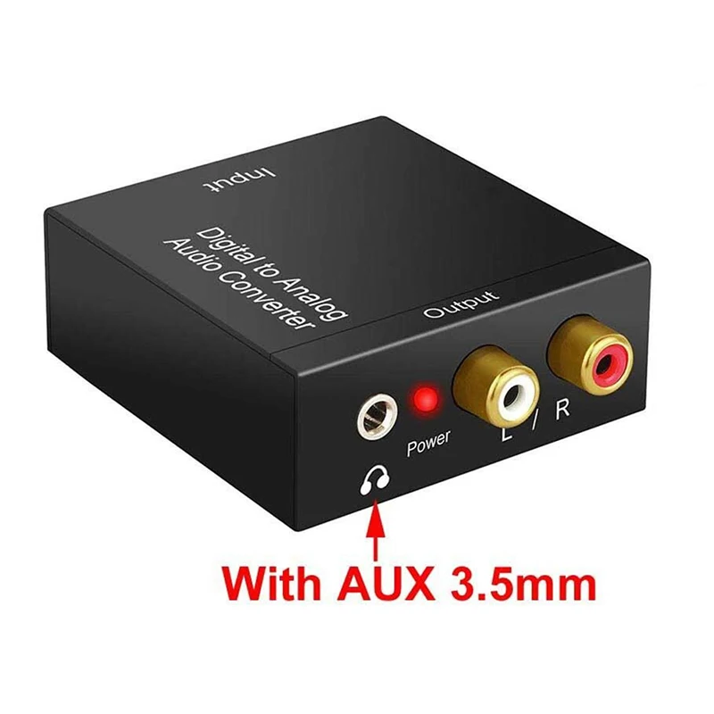 Optical Digital Stereo Audio Adapter Coax Toslink to Analog Converter RCA L/R | Электроника
