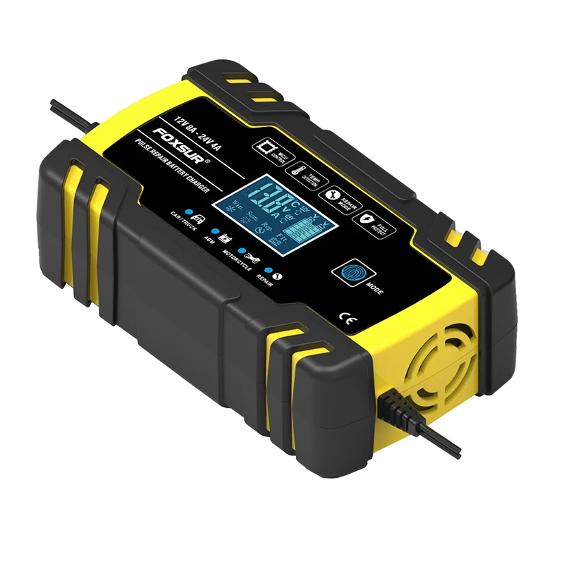 12V 24V для автомобилей и мотоциклов Батарея Зарядное устройство тележка ремонт с