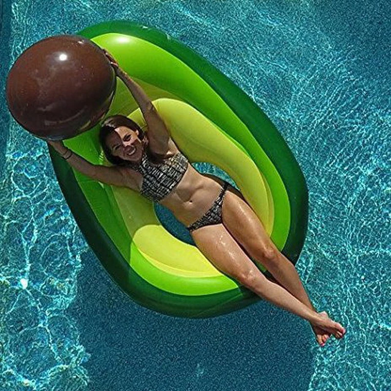 160x130cm Avocado Swimming Ring Inflatable Swim Giant Pool Floats for Adults Tube Float Toys 2020 New | Спорт и развлечения