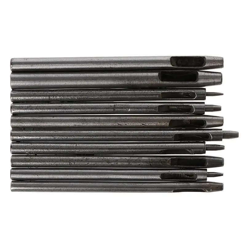 

10Pcs Leather Hole Punch Cutter 0.5mm-5mm Working Tools for Leather Watch Bands Belts Canvas Paper Plastics Round Dropshipping