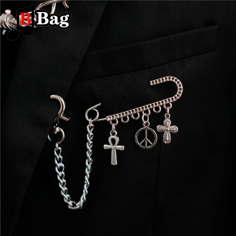 Булавка для сумки аксессуары мужчин и женщин брошь-Крест в стиле панк украшение