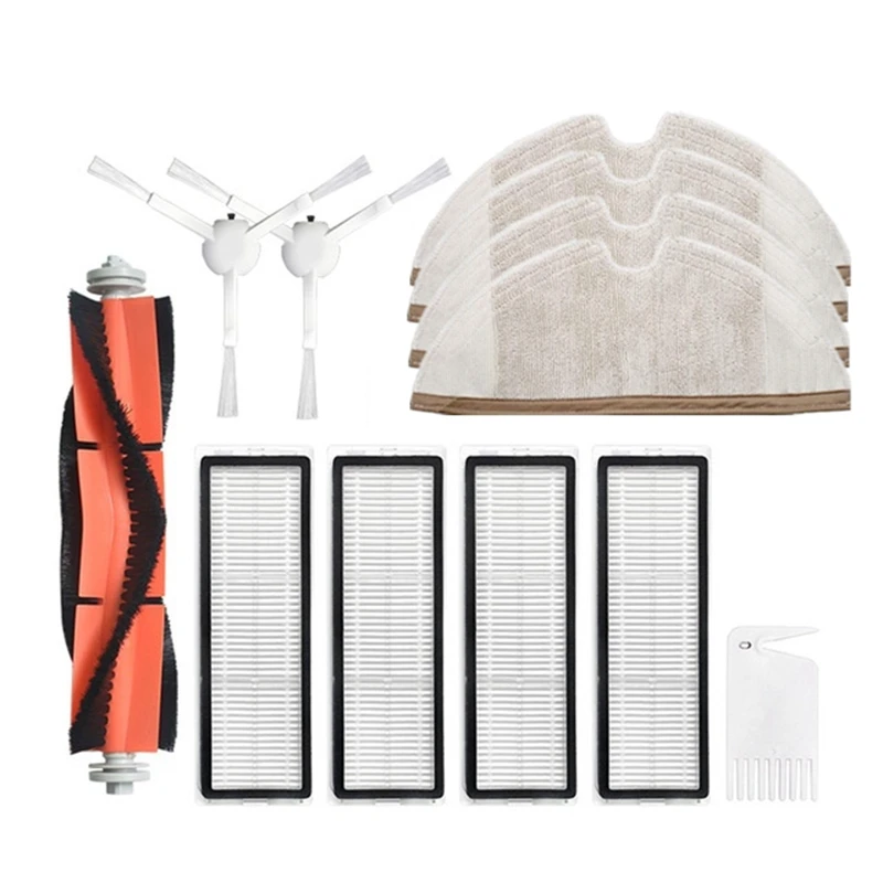 

12Pcs Replacement Parts Kit for Xiaomi Mijia 1C Robotic Accessories Side Roller HEPA Filter Main Brush Mop