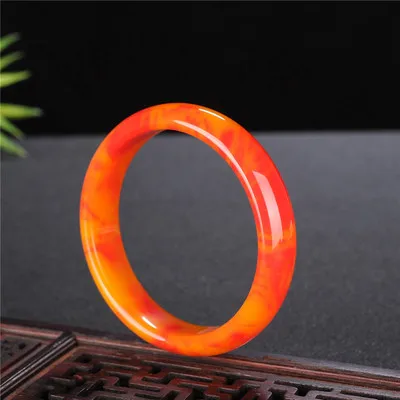 

Zheru Jewelry Natural Agate Chalcedony 54-64mm Bracelet Elegant Princess Jewelry Best Gift for Mother and Girlfriend