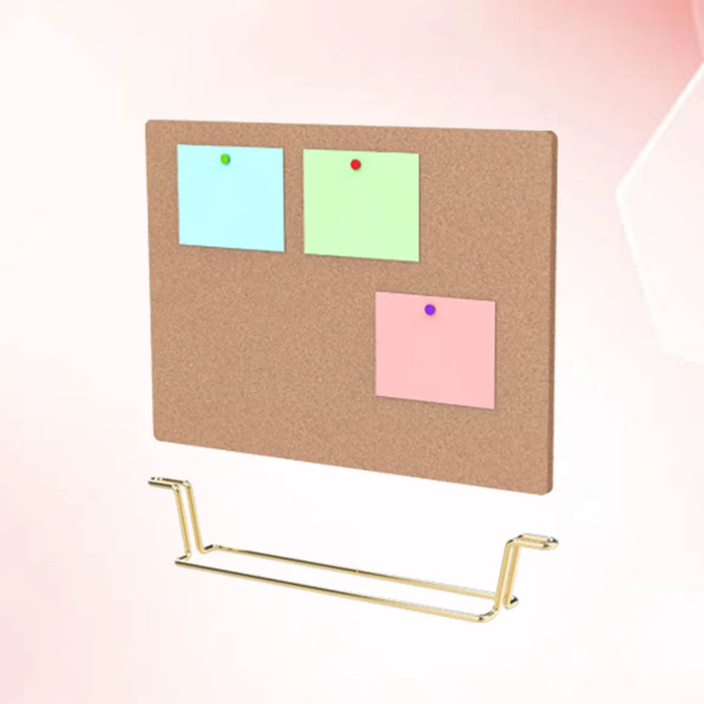 

Cork Board Bulletin Board Message Boards Wooden Pin Memo Board Notice Board for Home Office (Rose Gold Base)