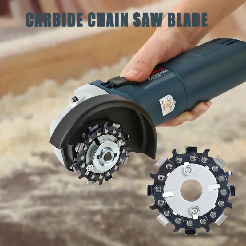 

5/8" Angle Grinder Disc 8 Tooth Chain Saw Blade For Woodcarving Cutting Tool 16mm 2.5 Inch Wood Carving Disc Chain Saw Blade