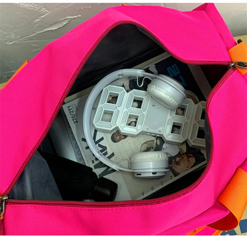 Travel bag PINK  Fitness Training Backpack Dry Wet Separation Shoes Bags high capacity Sports Women's bag