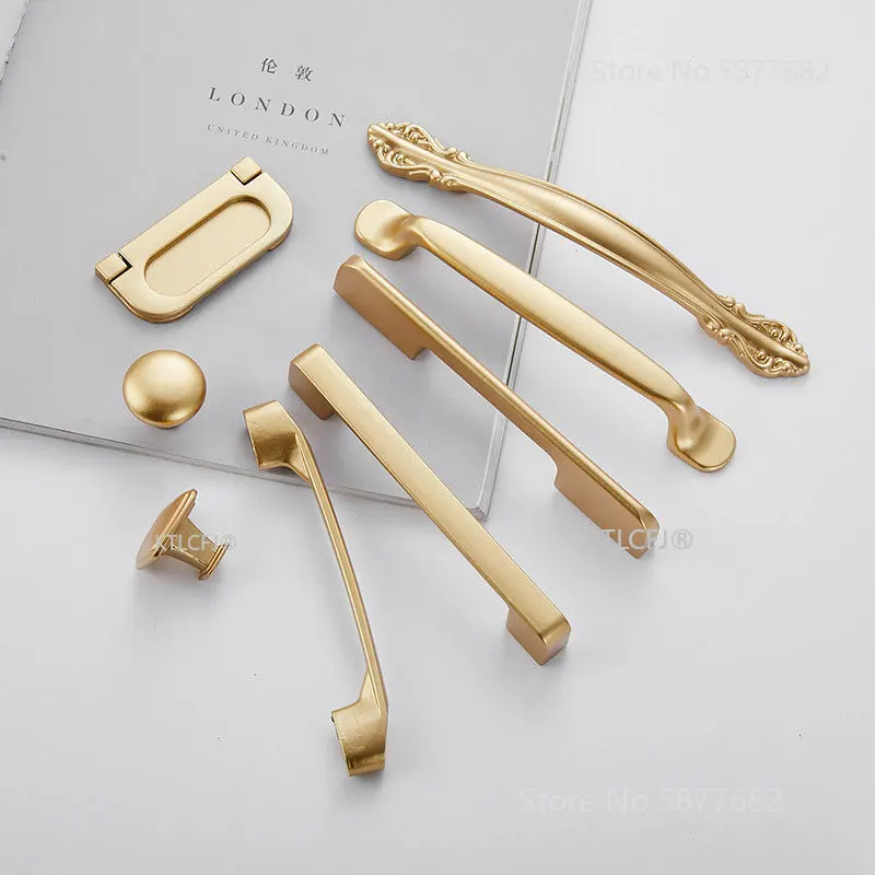 Ручка для кухонного шкафа квадратная U образная золотая ручка выдвижного ящика