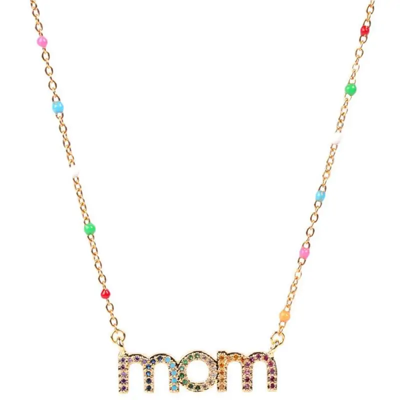 

Колье женское из нержавеющей стали, с разноцветными кристаллами