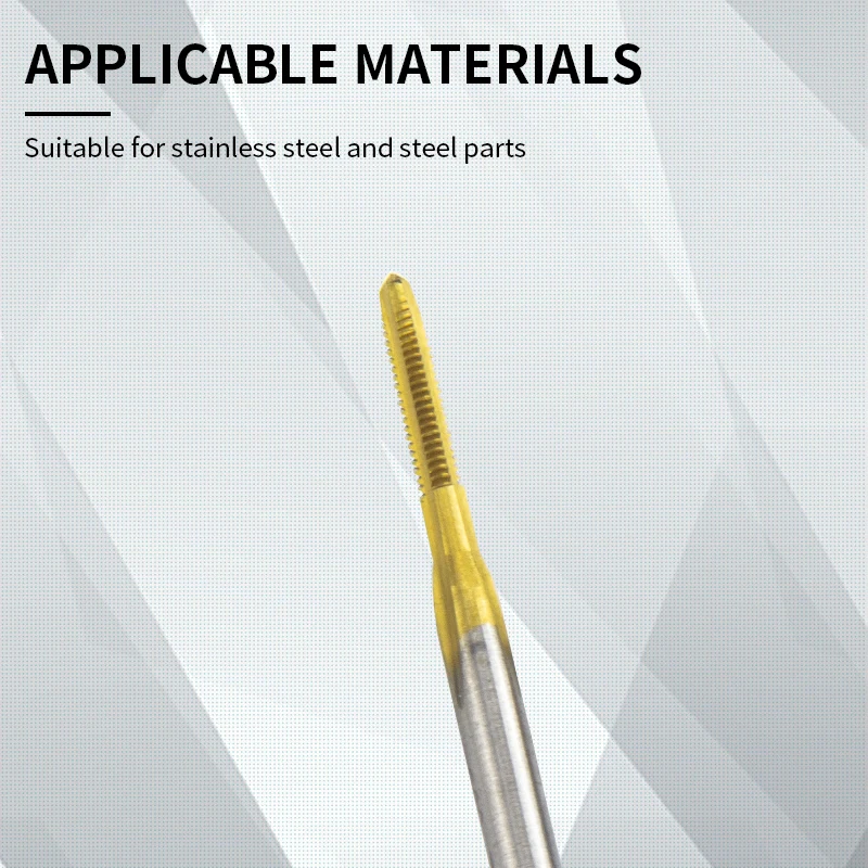 Маленький Метчик с титановым покрытием и кобальтосодержащим 1/5/10 шт. m0 8/m0