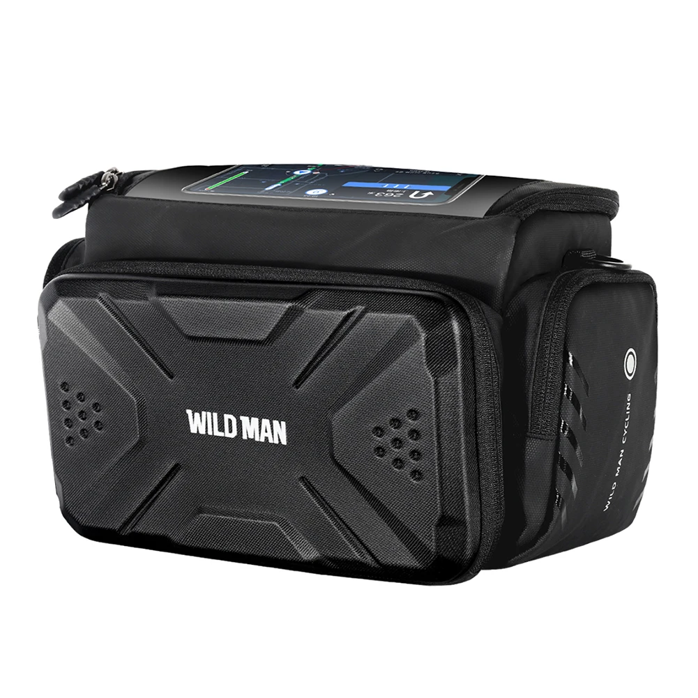 New Waterproof Electric Bicycle Bag Handlebar Camera Pouch Biking Front Tube Frame Bike Dustproof Cycling Parts for WILD MAN