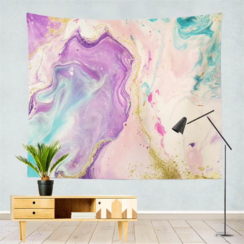 

Мраморный модный комнатный гобелен YOOLOV, матовая подвесная ткань, Европейский художественный модный домашний декор, фон для спальни из поли...