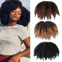 onxy 8 inch afro kinky curl twist marely braids fluffy crochet yaki wave hair synthetic braiding hair for black women
