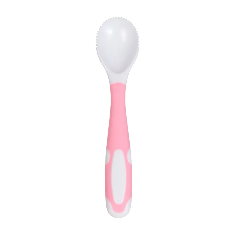 Cucharas de frutas de PP para beb&eacute;, dise&ntilde;o dentado de doble cara, platos de alimentaci&oacute;n, vajilla para ni&ntilde;os, platos para beb&eacute;, alimentador de comedor, 2 unids/lote-3