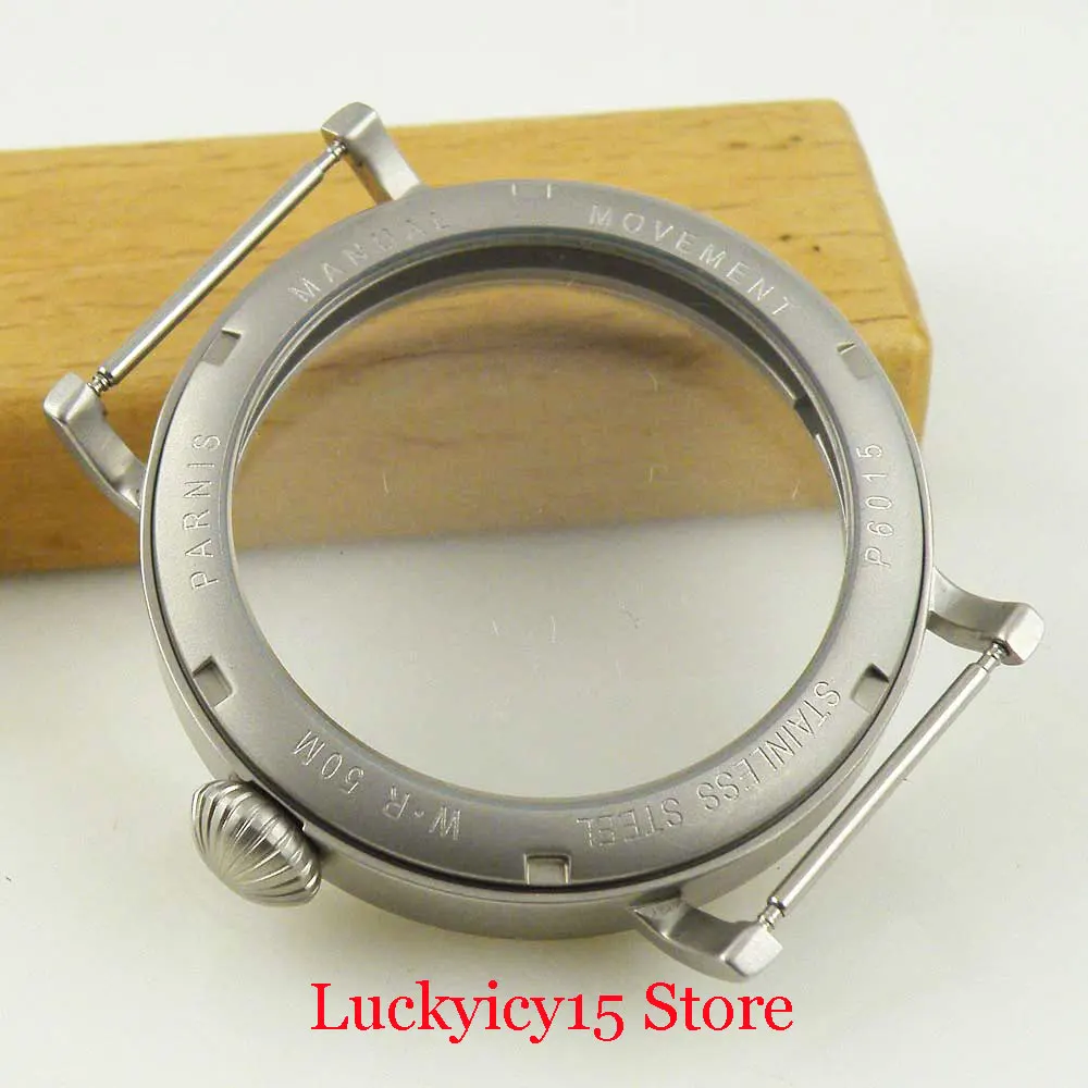 

Stainless Steel Brushed 46mm Watch Case Fit ETA 6497 6498 Hand Winding Movement