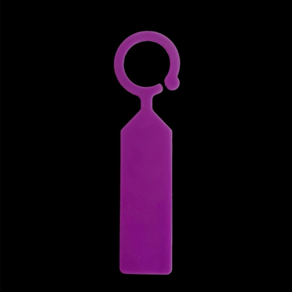 Purple 50 шт. пластиковые этикетки растений цветные детские садовые висячее растение бирки повторно используемые маркеры для растений Крюк Дерево Бирки(7 цветов - Цвет: Purple