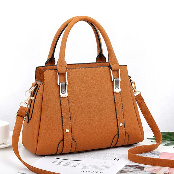 HJPHOEBAG новая простая женская сумка из искусственной кожи, женские сумки через плечо, сумки через плечо, женские сумки YC215 - Цвет: Brown