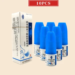 10 шт. нано Серебряный Ион прополиса Антибактериальный аэрозоль носовое лечение ринит синусит бутылка для носа Анти-храп аппарат для здоровья