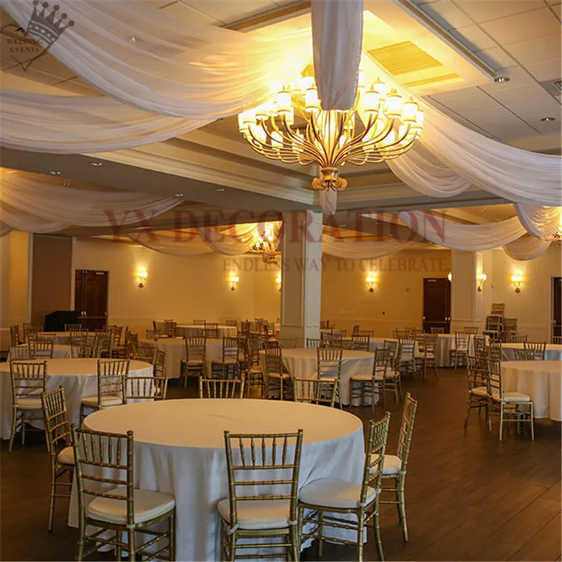 Красивый ледяной шелк один кусок драпировка для потолка фон занавес Swag украшение