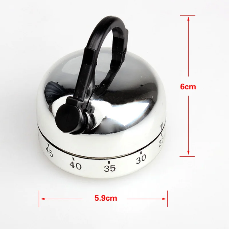 

Stainless Steel Kitchen Timer Mechanical Egg Alarm Clock Reminder 60 Minutes Cooking Tools Accessories