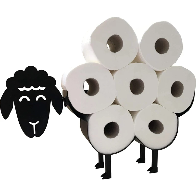 

Настенный держатель для рулона туалетной бумаги Black Sheep, новинка, отдельно стоящая Подставка для хранения туалетной бумаги, кухонный инстру...
