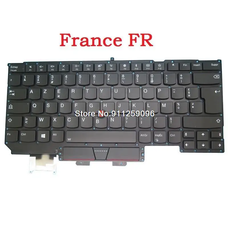 

Laptop Keyboard For Lenovo For Thinkpad X1 Carbon 5th Gen France FR Germany GR 01ER704 01ER676 V160520AK1 YD85 With Backlit New