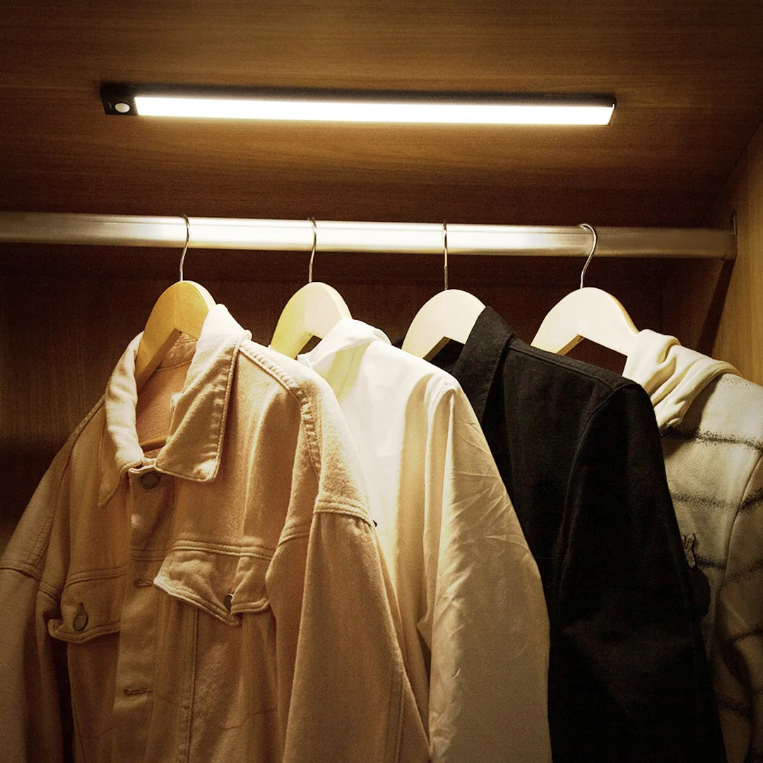 xiaomi mijia cabinet induction lamp smart wireless body motion sensor usb c metal wall night lights for kitchen indoor wardrobe free global shipping