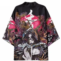 2021 japanese hip hop kimono jacket ancient china heroine harajuku men japan streetwear jacket summer thin clothing loose kimono
