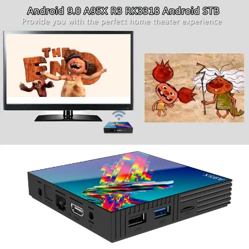 ТВ приставка A95X R3 RK3318 Android 9 0 4 + 64 ГБ 4K|ТВ-приставки и медиаплееры| |