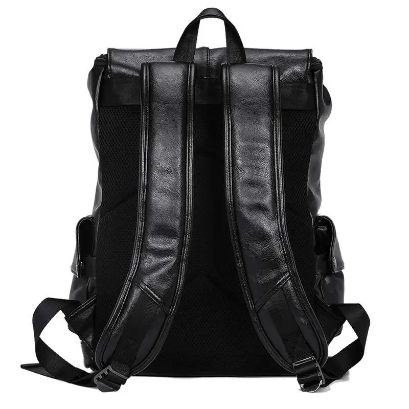 Fashion Men Backpack High Quality PU Leather Travel Bag Man Large Capacity Teenager Male Mochila Laptop Backpacks | Багаж и сумки
