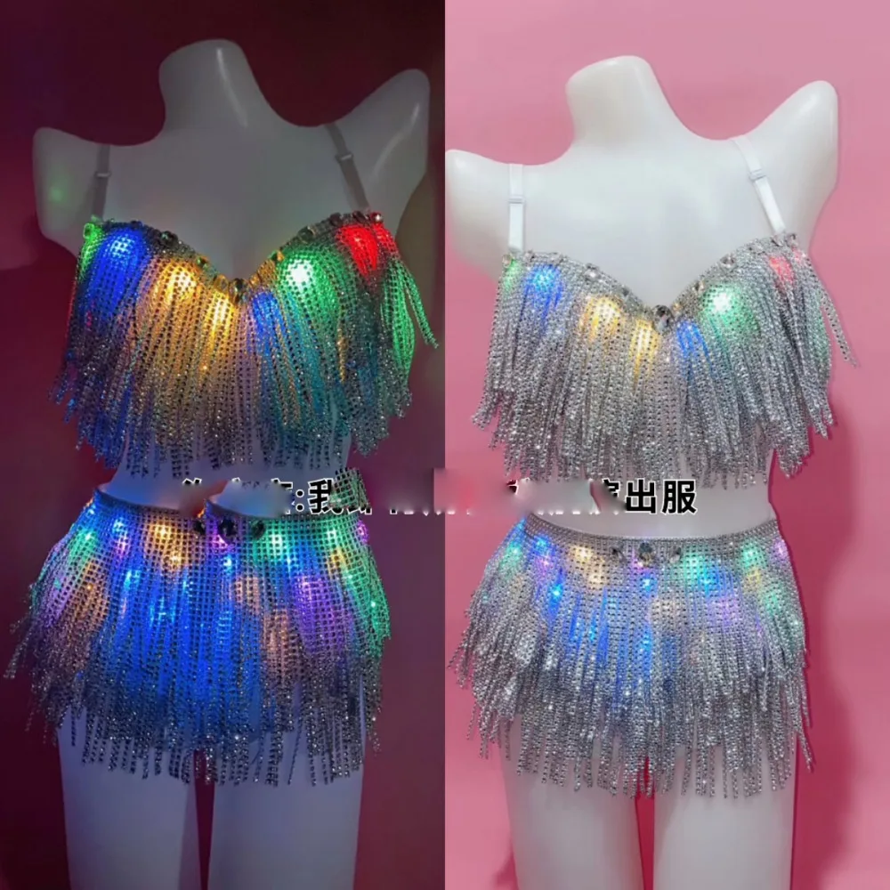 Красочные светодиодные фонари со светящимися кисточками бикини для ночного