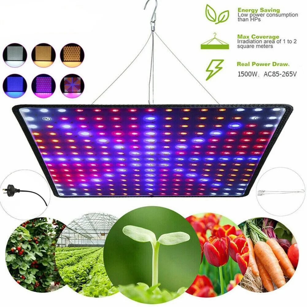 

1000W 225LED Plant Grow Lamps Full Spectrum Lights Panel Flower Nursery Grow Lamp Indoor Phytolamp for Plants Growth Light