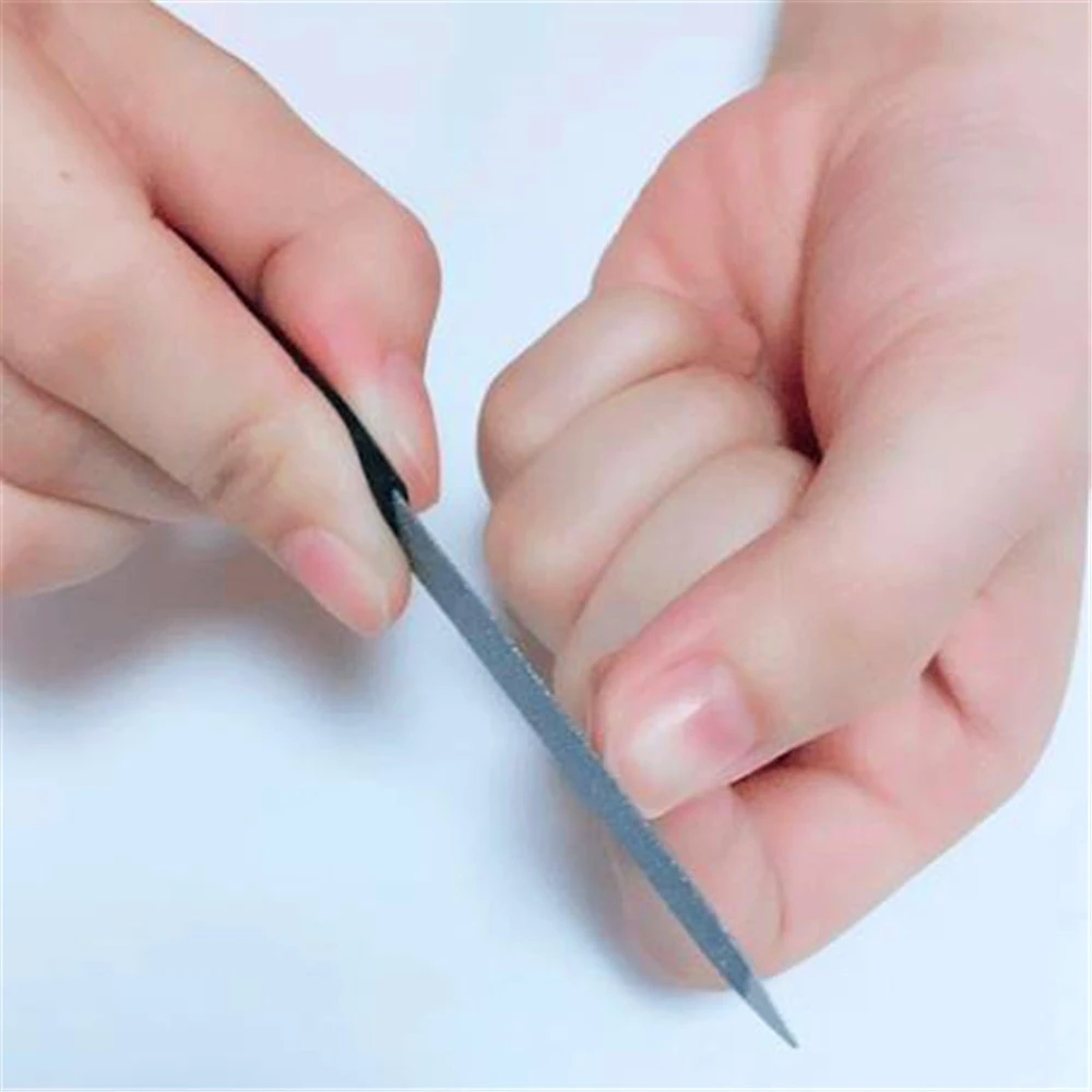 1 шт. модные черные ручки двухсторонний Металл пилки для ногтей сильные края