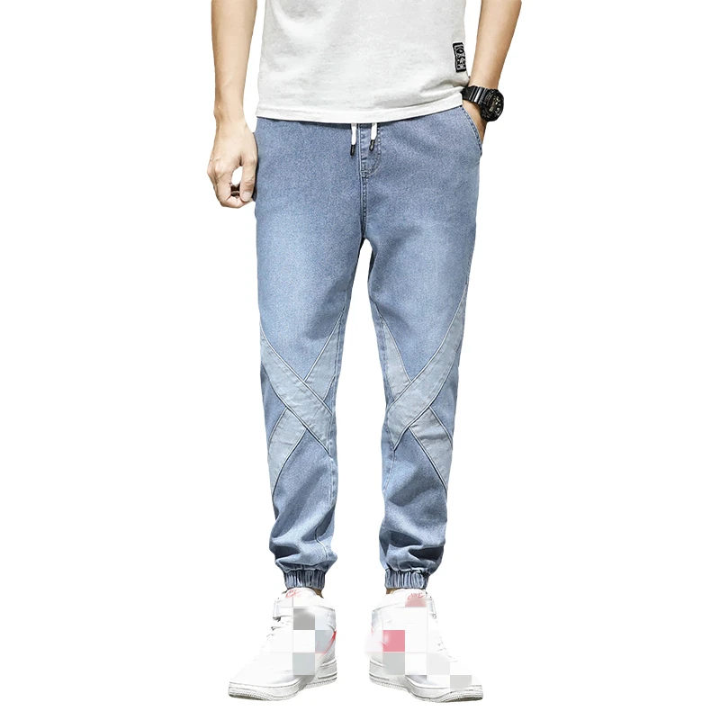 

2021 Men's Jeans Casual Pencil Pants Japan Style Simple Harem Pants Slim Fashion Plus Size Elastic Waist Denim Trousers TY806P39