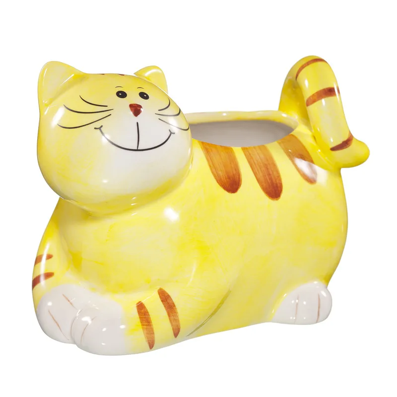 Креативный керамический горшок для суккулентов цветочный животных создания