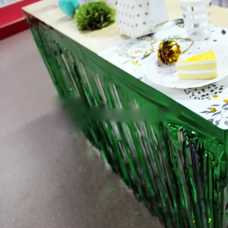 Новые модные повседневные женские туфли с бахромой юбка для стола фольга летнее