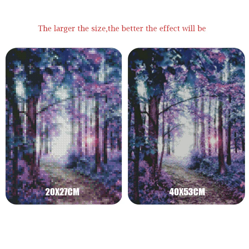 Полный 5D Diy Алмазная вышивка &quotцветной лес&quot 3D Роспись бриллиантовыми стразами