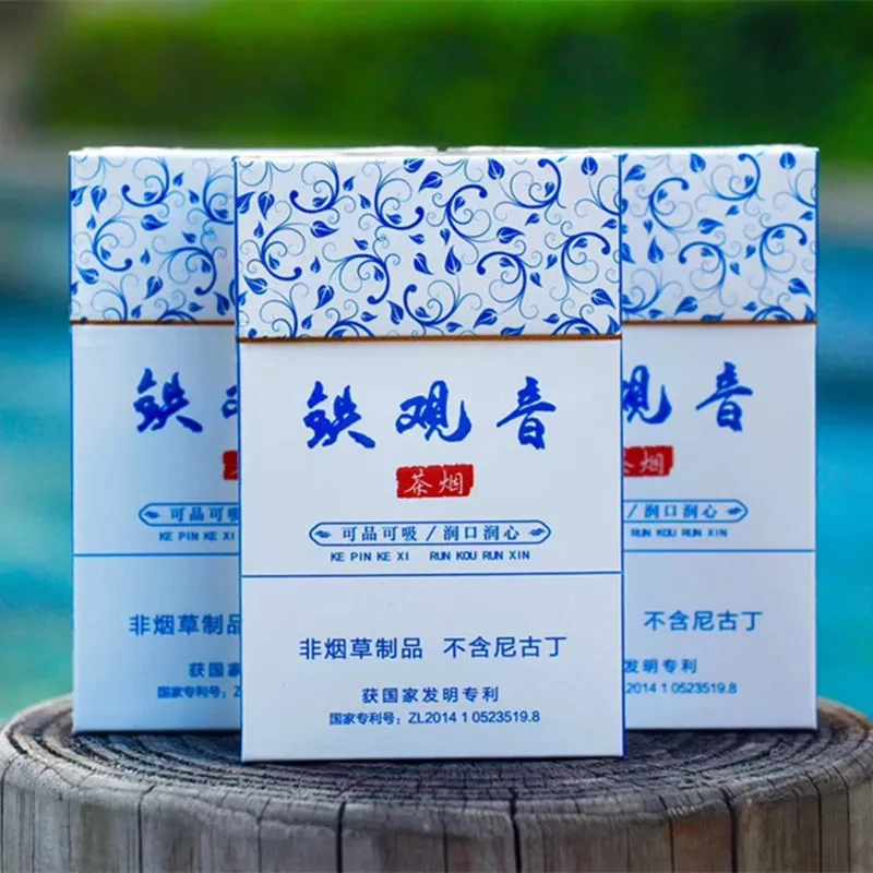 Травяной травяной чай Oolong черный тонкая сигарета для броска курить 100% без табака