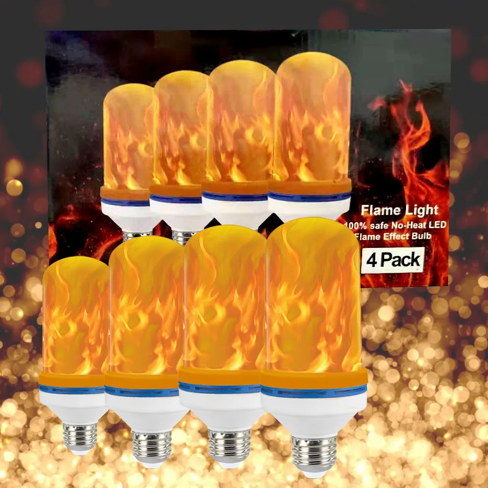 

Лампочка с эффектом пламени E27, 85-265 в светодиодный 4 режима