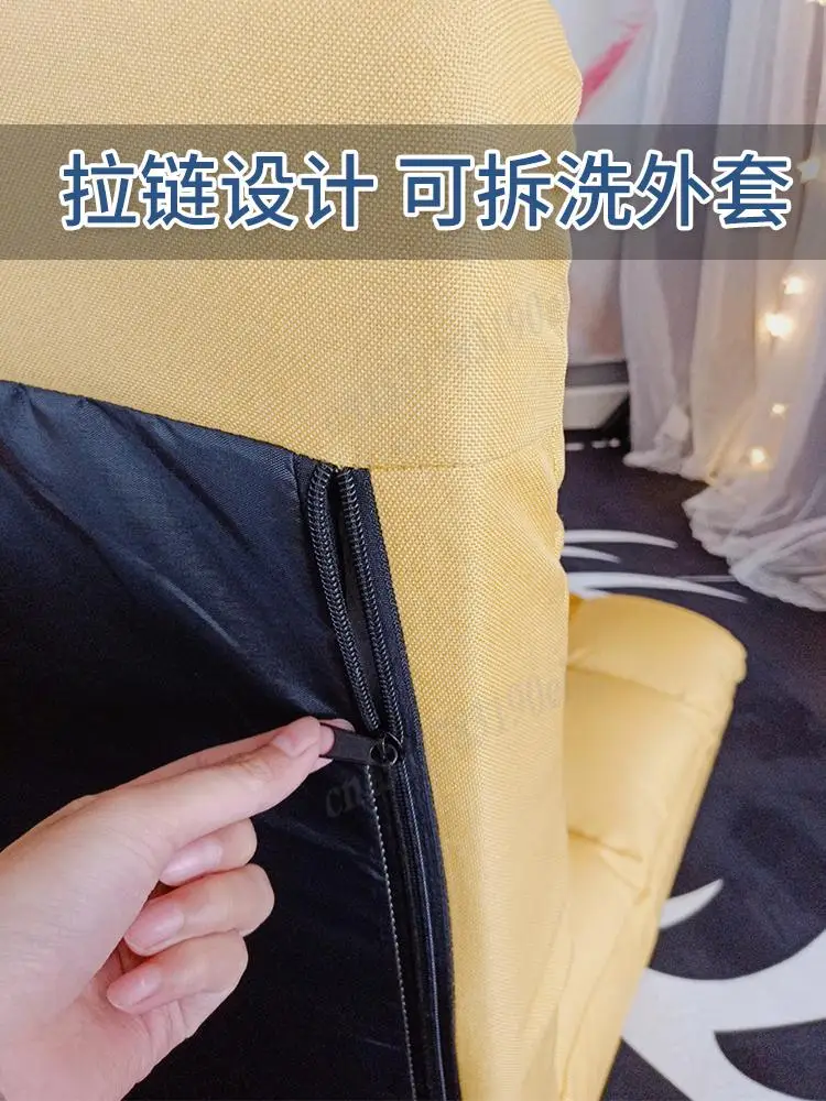 Lazy sofa tatami bed folding chair dormitory backrest recliner single small net red seat |