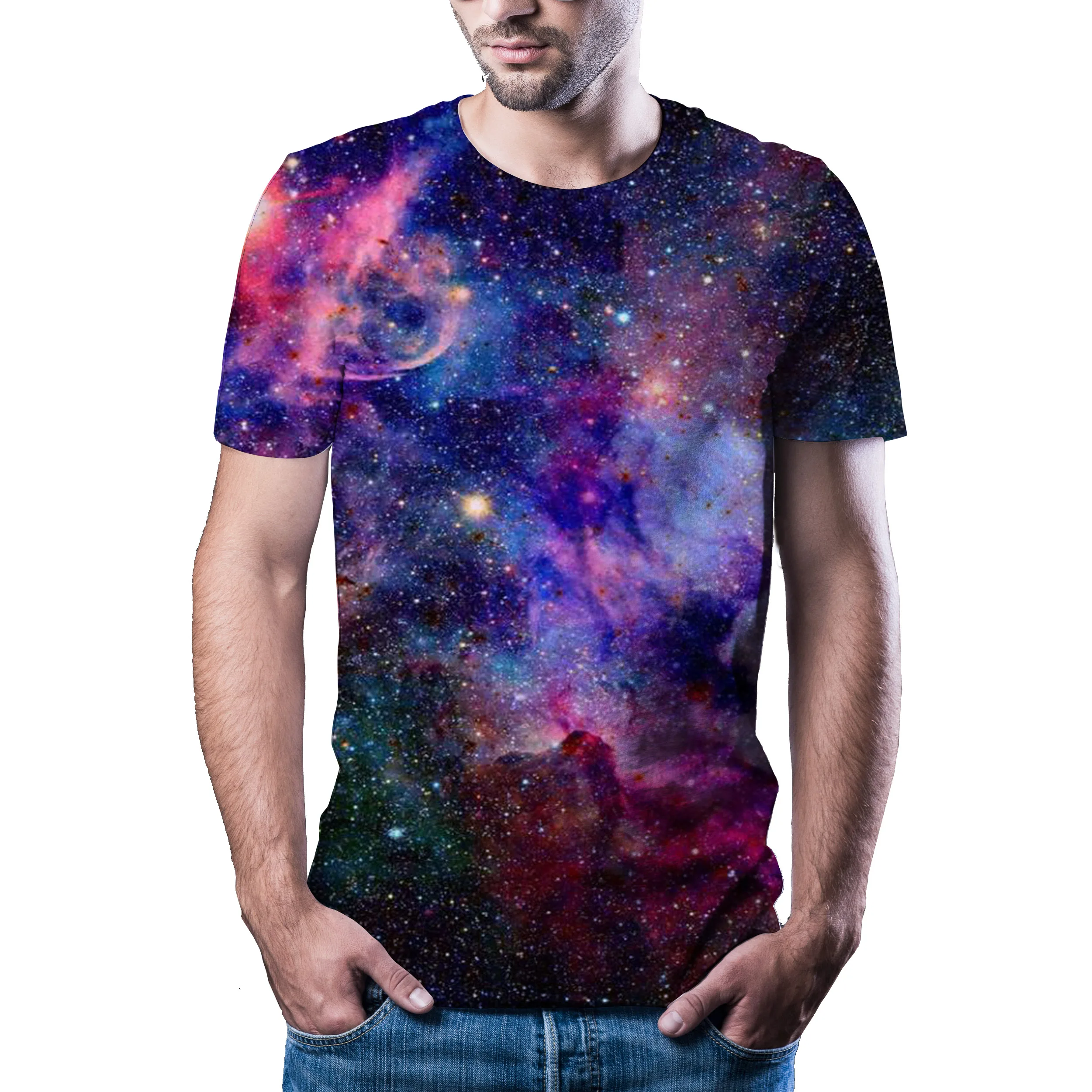 

2020 hot men's summer new round neck short sleeve 3D printing high quality T-shirt sportswear T-shirt fresh flowers size T-shirt