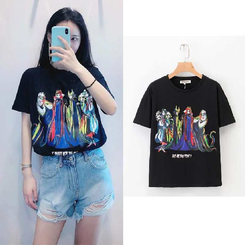 QQ0019 Tee Женская одежда, толстовка с капюшоном в виде короля льва, пуловер, уличная одежда с героями мультфильмов,, осенняя футболка с капюшоном и рукавом оверсайз - Цвет: QQ0019 Tee