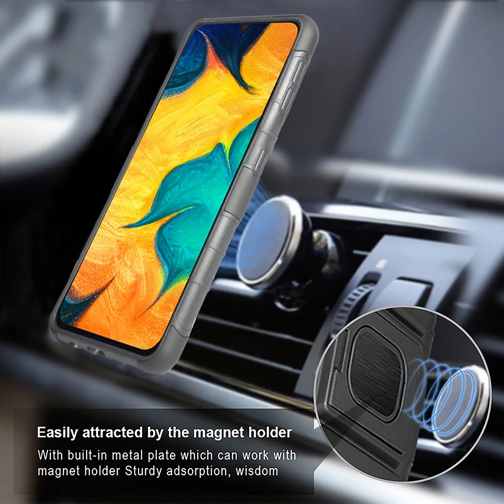 

Heavy duty rugged tpu pc robot holster combo case for samsung A30