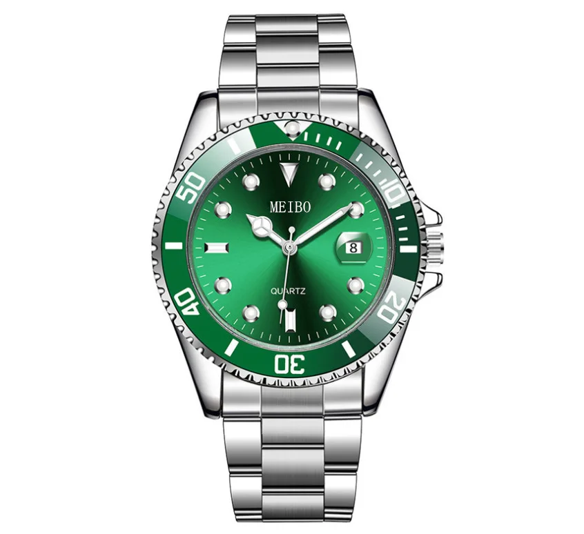 

Luxury Men Watch Original Top Brand Green Waterproof Quartz Sports Stainless Steel Dive Replica Wristwatch Reloj Hombre