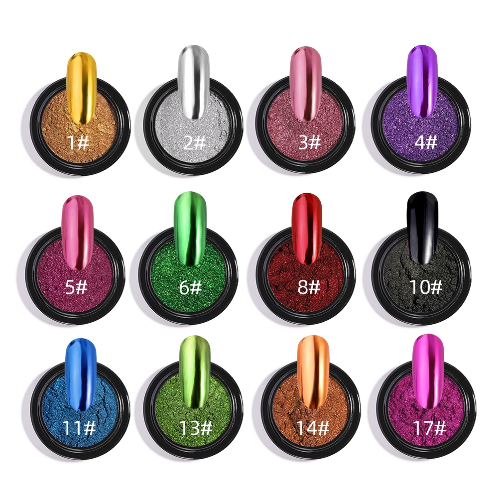 Набор глиттеров для ногтей Dip Powder французского маникюра УФ-Декор хромированный