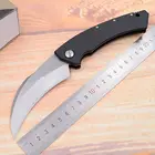 Складной нож JUFULE Mark 204P, лезвие с логотипом MTlogo, алюминиевая ручка, для кемпинга, выживания, рыбалки, фруктов, повседневного использования, охоты