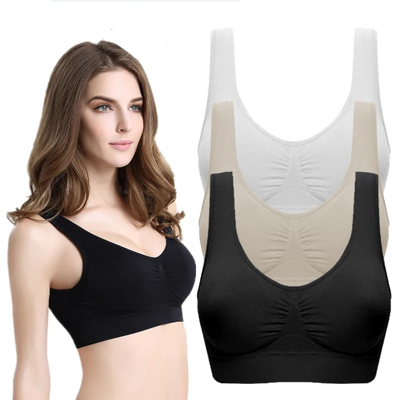 

2021 Seamless Comfort Padded Yoga Sports Women Stretch Bra Crop Top Vest Sleep Bra Wireless Bras Sleep Top Tank Female Sport