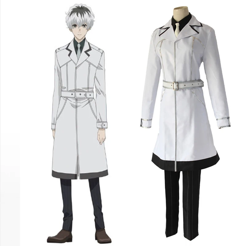 

Anime Tokyo Ghoul Cosplay Costumes Sasaki Haise White Uniform Cosplay Costumes Halloween Party Unisex Cosplay Costumes