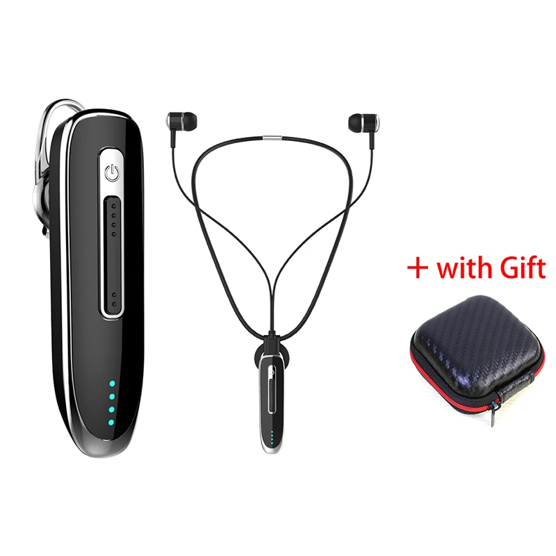 Black Box Bluetooth гарнитура Handsfree Auriculares беспроводные наушники аккумулятор большой мощности Дисплей наушники с микрофоном - Цвет: Black Box